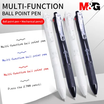 Многофункциональная механическая шариковая ручка M & G 4 В 1, 3 цвета, Шариковая ручка, 1 Автоматический карандаш 0,5 мм, школьные офисные письменные принадлежности