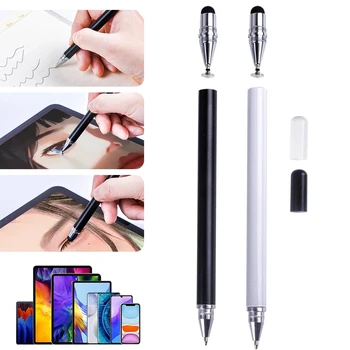 Многофункциональная сенсорная ручка 3 В 1 Для телефонов IOS Ipad Android, планшетов, Универсального Емкостного стилуса для рисования и письма