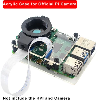 Модуль камеры Raspberry Pi HQ Акриловый чехол с подставкой Кронштейн для штатива для камер Raspberry Pi Прост в установке