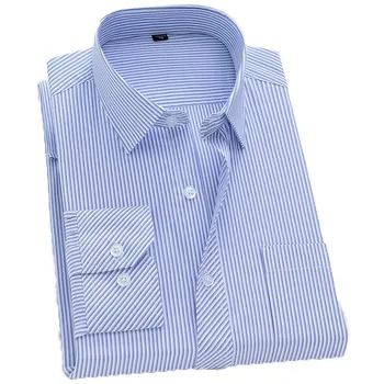 Мужские рубашки размера плюс, повседневная рубашка в полоску и клетку, мужская винтажная рубашка с длинным рукавом, топ Camisas Ho. Уличная одежда