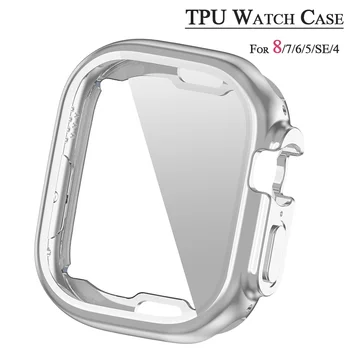 Мягкий Чехол из ТПУ для Apple Watch 8 Ultra 49 мм с гальваническим покрытием, водонепроницаемый, устойчивый к падению, для Iwatch серии 8pro 7 41 мм 45 мм