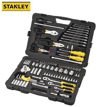 Набор Ключей для ремонта автомобиля Stanley Professional Mechanic STMT74393 125 шт. с Прецизионной Ковкой из стали CRV 1/2 Дюйма 3/8 Дюйма 1/4 дюйма