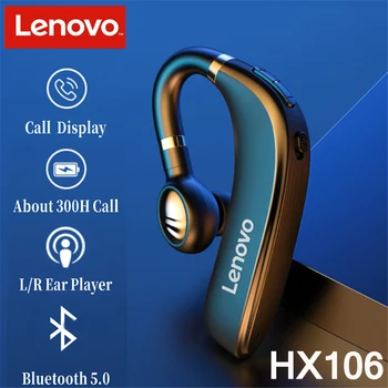 Оригинальные Наушники Lenovo HX106 Bluetooth Pro С Ушным Крючком, Беспроводные Наушники Bluetooth 5,0 С Микрофоном, 40 Часов Для вождения, Встречи