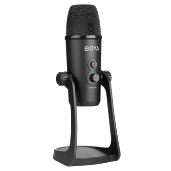 Оригинальный BOYA BY-PM700 USB Звукозаписывающий конденсаторный микрофон с держателем для записи голоса в эфире Настольные микрофоны