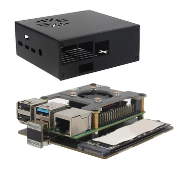 Плата расширения SSD X876 M.2 NVME + Плата расширения питания X732 с металлическим корпусом X863-C1 Для модуля хранения NAS Raspberry Pi 4B