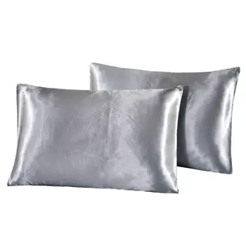 Подушка 2шт Прямоугольная Наволочка Чехол из Дышащей ткани, имитирующий Шелк, для спальни
