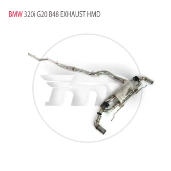 Производительность выхлопной системы HMD из нержавеющей Стали Catback Подходит Для модификации BMW 320i G20 B48 с электронным клапаном Глушителя