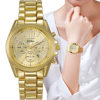 Роскошные брендовые женские часы, часы для пары, Металлический ремешок, Металлический ремешок, римские кварцевые часы с надписью 