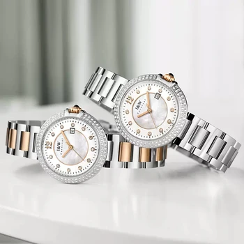 Роскошные брендовые часы IW для женщин, Модные кварцевые наручные часы с бриллиантами, водонепроницаемый ремешок из нержавеющей стали, Relogio Feminino New