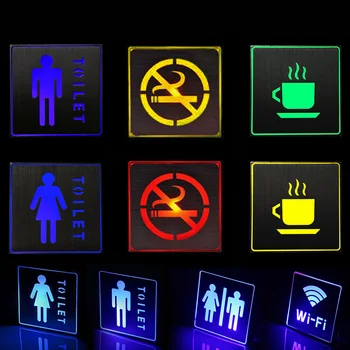 Светодиодное аварийное освещение, аварийный индикатор, освещение знака для туалета, выхода из Wi-Fi и т.д., Информационные знаки в общественных местах, предупреждающие огни