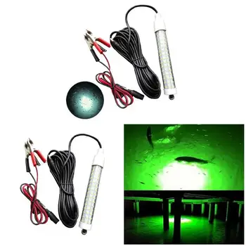 Светодиодный погружной фонарь для ночной рыбалки 12 В, лампа для поиска рыбы под водой Привлекает креветок
