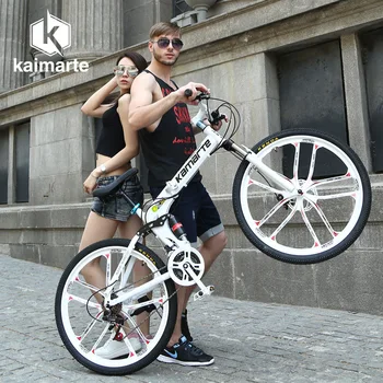 Складной горный велосипед с мягким хвостом Для взрослых, амортизирующий Студенческий Внедорожный Велосипед с переменной скоростью для поездок на работу