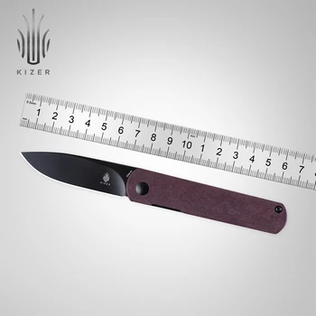 Складной Нож Kizer Ki3499R3 Feist 2022 New Richlite Ручка EDC Карманные Ножи 4V Лезвие Инструмент Выживания Складные Ножи