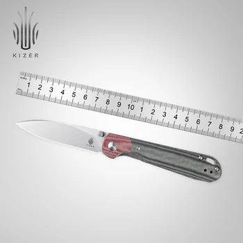 Складной Нож Kizer V3587C1 PPY Черная Ручка из Микарты EDC 154 см Лезвие Карманные Ножи Новые Инструменты Выживания на открытом воздухе для Охоты