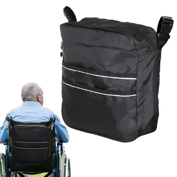 Сумка для инвалидной коляски, Подлокотник, Боковой чехол для хранения, Портативный карман для взрослых и пожилых Людей, Водонепроницаемый светоотражающий ремешок для подвешивания На спине.