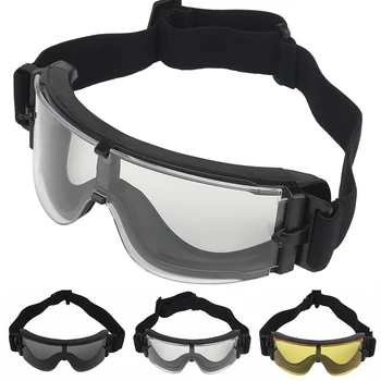 Тактические очки Военные Солнцезащитные очки для Стрельбы, Страйкбол, Пейнтбол, Ветрозащитные Очки Для военных игр, Альпинизм, подходит к тактическому шлему