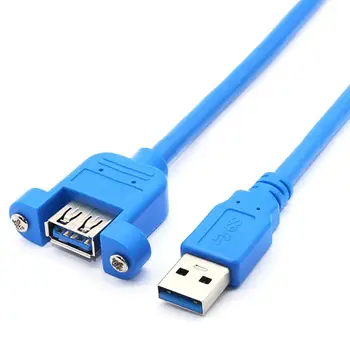 Удлинительный кабель USB 3.0 от Мужчины к Женщине С USB-Портами Винты Для ПК DIY Промышленный Корпус С кабелем-адаптером Для Крепления на панели USB