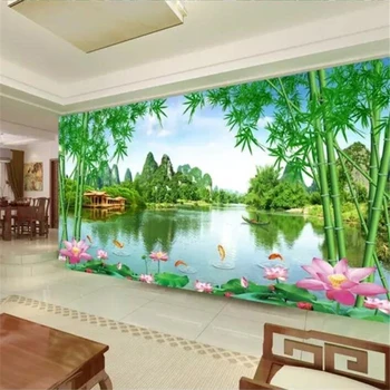 фотообои beibehang на заказ, 3D горный пейзаж, Цзяннань, хорошие пейзажи, ТВ-фон, обои, украшение спальни, живопись