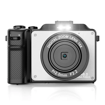 Цифровая Камера 4K Высокой четкости 48MP, Студенческая Микро-камера начального уровня, Однопиксельная камера для записи путешествий, Ретро-машина