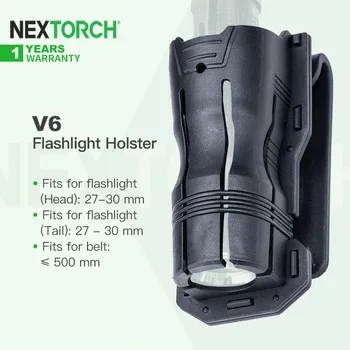Чехол для фонарика Nextorch V6 с возможностью поворота на 360 ° и двойным открытием, совместимый с фонариком диаметром 27-30 мм, для TA30/TA01/ TA15/ E6