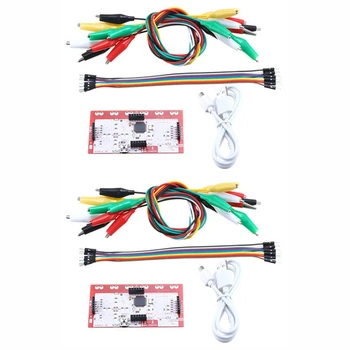 2 шт. Для модуля контроллера главной платы управления Makey с USB-кабелем + соединительный кабель + зажимы типа 