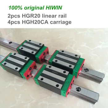 2шт 100% линейная направляющая HIWIN HGR20 400 450 500 550 600 мм с 4шт hiwin HGH20CA/HGW20CA для деталей с ЧПУ