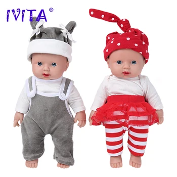 IVITA WG1505 30 см 1100 г 100% Силиконовая Кукла-Реборн для Всего Тела, Реалистичные Детские Игрушки, Мягкие Куклы Bebe для Детей, Рождественский Подарок