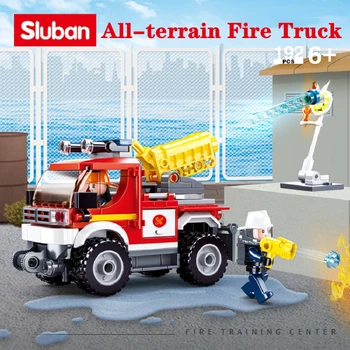 Sluban Building Block Toys Управление Огнем B0965 Вездеходная Пожарная Машина 192 Шт. Кирпичи Боевые Совместимы С ведущими брендами