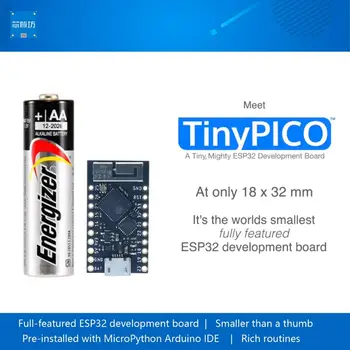 TinyPICO Worlds Полнофункциональная плата ESP32 размером меньше большого пальца MicroPython Arduino IDE