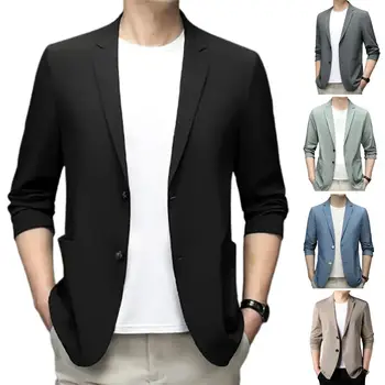 Мужское деловое пальто, формальное, однотонное, с двойными пуговицами, Плюс Размер, Мужское деловое пальто, Мужская Одежда, Пальто для Жениха, Мужская деловая куртка