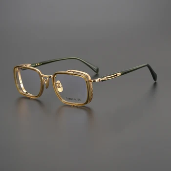 Новинка 2023 года, классические очки в титановой оправе, квадратные мужские ретро дизайнерские оптические очки, женские очки для чтения при близорукости, персонализированные очки