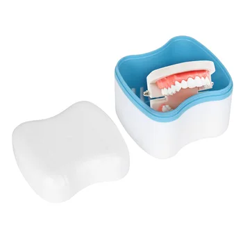 Портативный Небольшой водостойкий чехол для хранения вставных протезов с фильтром, контейнер для хранения сита, коробка для стоматологических принадлежностей