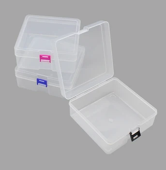 Прозрачная Пластиковая Шкатулка для хранения ювелирных изделий Пустая коробка для хранения Контейнер Для Бусин Коробка Для Сережек Для Ювелирных изделий Прямоугольный Чехол 146*146* 6 мм
